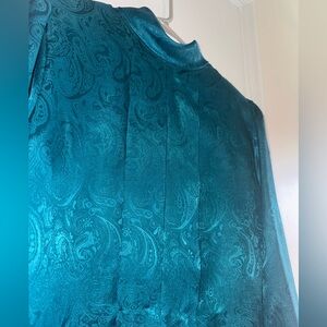 Vintage NICOLA Turquoise Paisley Blouse